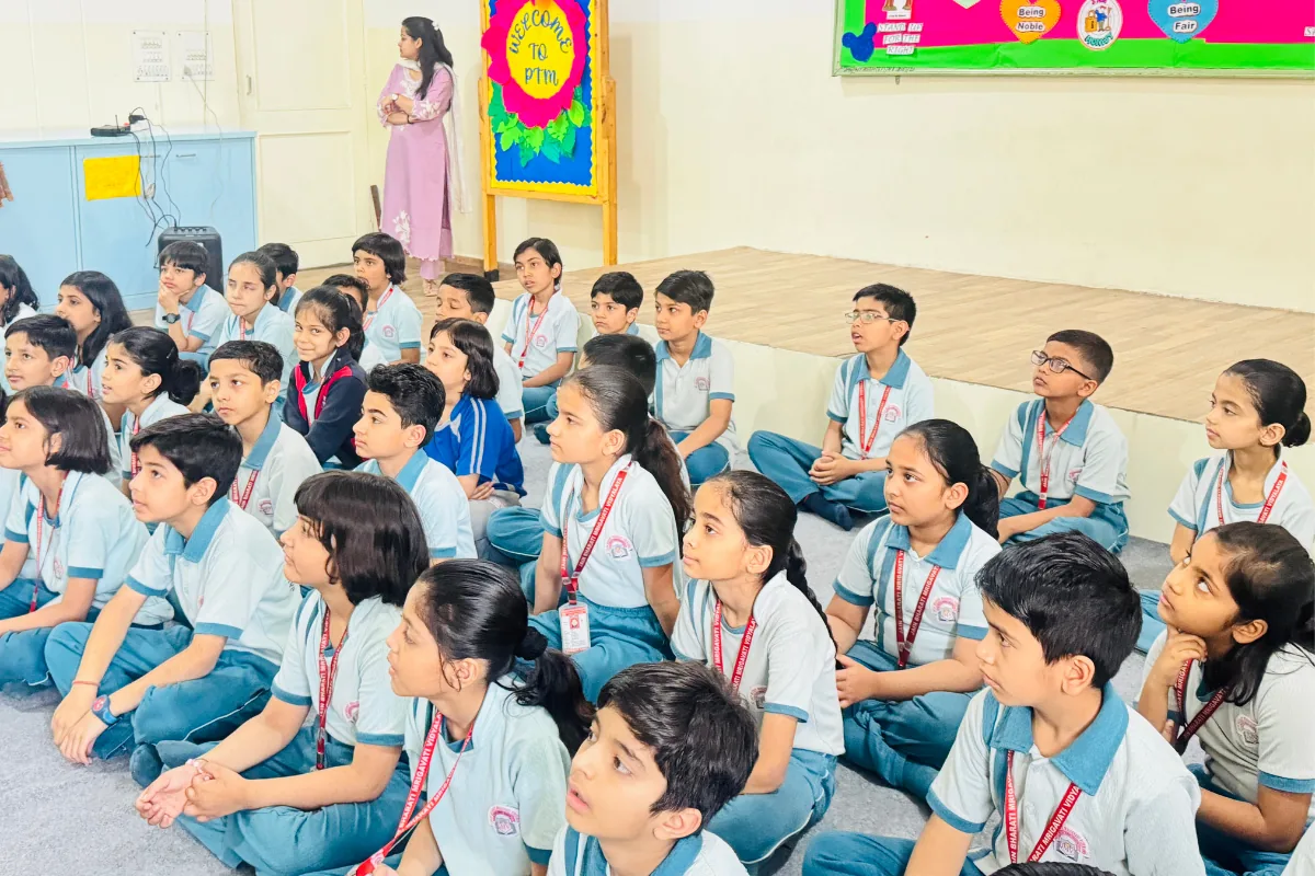 Children at Kabir for Kids student workshop, Jain Bharati Mrigavati Vidyalaya, Delhi, March 2026