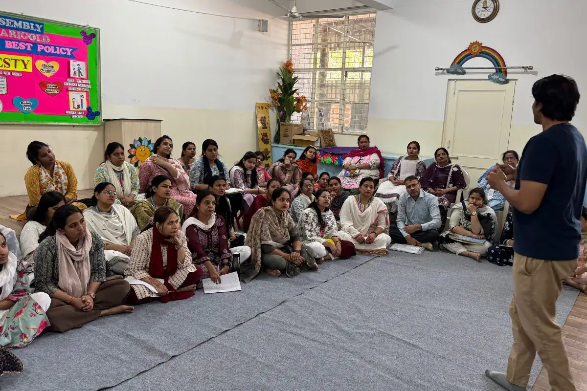 Teacher workshop at Jain Bharati Mrigavati Vidyalaya, Delhi, March 2026
